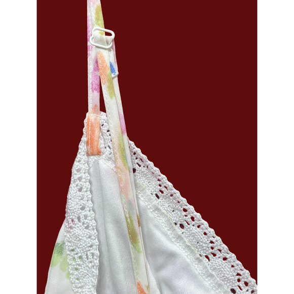 Rue 21 - Women's Summer Sleeveless High Low Hem Ruffle Floral Dress - White - M - Picture 15 of 16